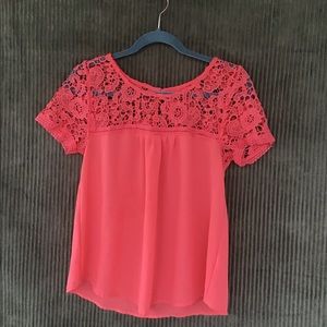 Mine lace top short sleeve shirt